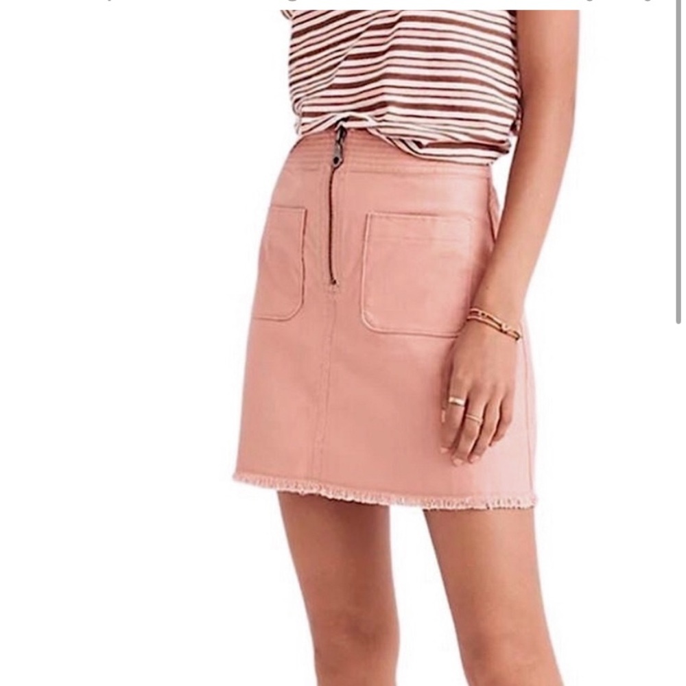 Madewell A-Line Zip Skirt in Antique Coral‎
